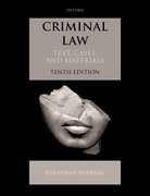 Cover for Criminal Law - 9780192855923
