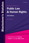 Cover for Blackstone's Statutes on Public Law & Human Rights - 9780192858634