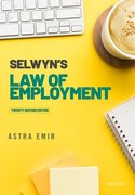 Cover for Selwyn's Law of Employment - 9780192858795