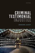 Cover for Criminal Testimonial Injustice