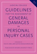 Cover for Guidelines for the Assessment of General Damages in Personal Injury Cases - 9780192867629