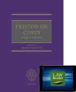 Cover for Friston on Costs (book and digital pack)