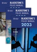 Cover for Blackstone's Police Manuals Three Volume Set 2023 - 9780192869845