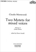 Cover for Two Motets for mixed voices