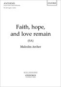 Cover for Faith, hope, and love remain