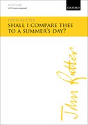 Cover for Shall I compare thee to a summer