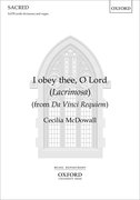 Cover for I obey thee, O Lord (<i>Lacrimosa</i>)