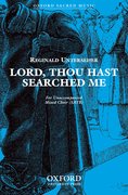 Cover for Lord, thou hast searched me