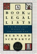 Cover for A Book of Legal Lists