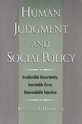 Cover for Human Judgment and Social Policy