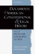Cover for Documents of American Constitutional and Legal History