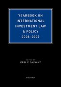 Cover for Yearbook on International Investment Law & Policy 2008-2009