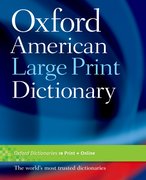 Cover for Oxford American Large Print Dictionary - 9780195371253