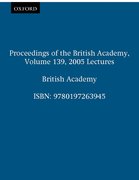Cover for Proceedings of the British Academy, Volume 139, 2005 Lectures