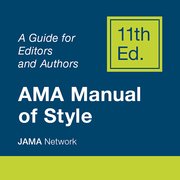 Cover for AMA MANUAL OF STYLE, 11th EDITION - 9780197510568