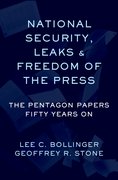 Cover for National Security, Leaks and Freedom of the Press