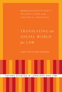 Cover for Translating the Social World for Law