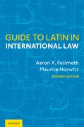 Cover for Guide to Latin in International Law - 9780197583104