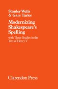 Cover for Modernizing Shakespeare