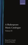 Cover for A Shakespeare Music Catalogue - 9780198129431