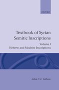 Cover for Textbook of Syrian Semitic Inscriptions