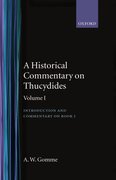 Cover for A Historical Commentary on Thucydides