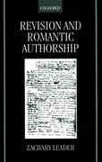 Cover for Revision and Romantic Authorship