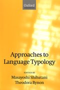 Cover for Approaches to Language Typology