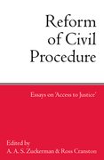 Cover for The Reform of Civil Procedure