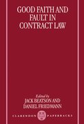 Cover for Good Faith and Fault in Contract Law
