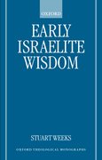 Cover for Early Israelite Wisdom