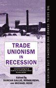 Cover for Trade Unionism in Recession