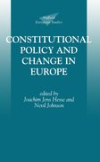 Cover for Constitutional Policy and Change in Europe