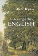 Cover for The Lexicography of English