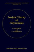 Cover for Analytic Theory of Polynomials