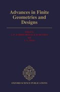 Cover for Advances in Finite Geometries and Designs