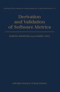 Cover for Derivation and Validation of Software Metrics