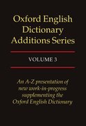 Cover for Oxford English Dictionary Additions Series, Volume III