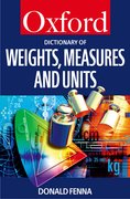 Cover for A Dictionary of Weights, Measures, and Units
