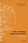 Cover for For Formal Organization - 9780198705123