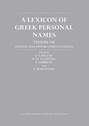Cover for A Lexicon of Greek Personal Names