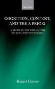 Cover for Cognition, Content, and the A Priori