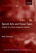 Cover for Speech Acts and Clause Types