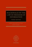 Cover for Macdonald on the Law of Freedom of Information