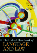 Cover for The Oxford Handbook of Language and Law