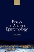 Cover for Essays in Ancient Epistemology - 9780198746768