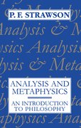 Cover for Analysis and Metaphysics