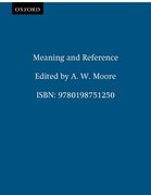 Cover for Meaning and Reference