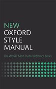 Cover for New Oxford Style Manual