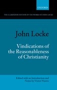 Cover for John Locke: Vindications of the Reasonableness of Christianity